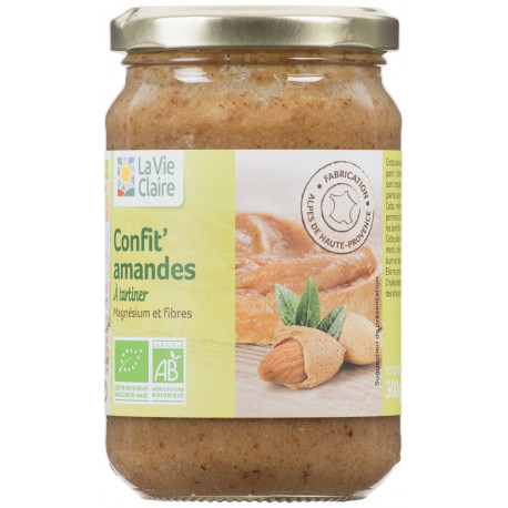 Purée d'amande complète crunchy crue BIO L'AMANDAIE