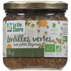 Lentilles vertes aux petits légumes