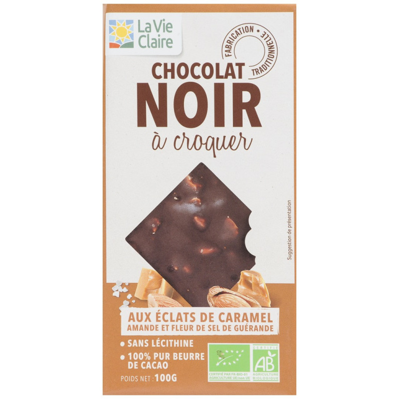 Chocolat Noir sans sucre aux Amandes - 100g