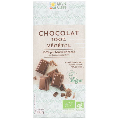 Chocolat 100% Cacao Sans Sucre Ajoute - Magasin Bio à La Teste De Buch - La  Vie Claire