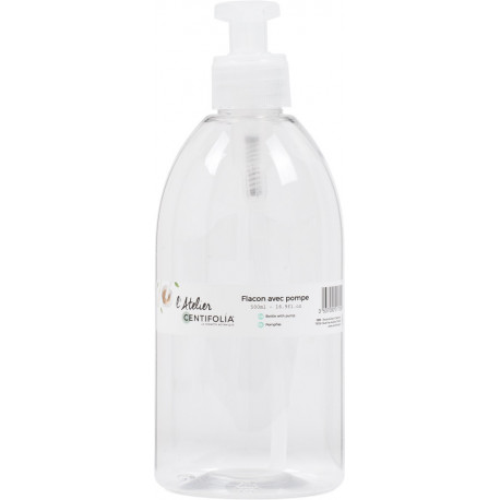 FLACON 500ML TRANSPARENT POMPE