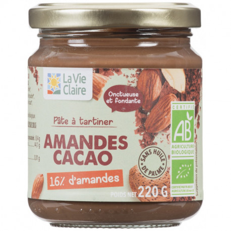 Pâte à tartiner, amandes cacao