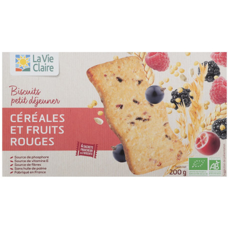 Biscuits Petit-Déjeuner Céréales Complètes Sans Sucre Ajouté