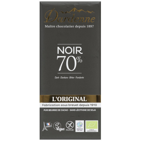 TABLETTE CHOCOLAT NOIR  70%